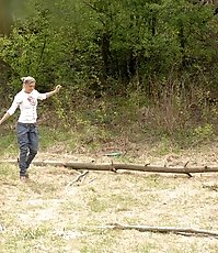 Bosomy young pleasure for a real piss hunter