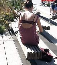 Naughty upskirt girl enjoys attention