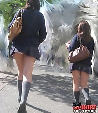 Panty up skirts asian schoolgirl. What can be hotter?